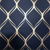 Clifton Wave Geometric Wallpaper Navy