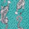 Emma J Shipley Animalia Tigris Wallpaper Teal W0105
