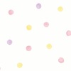 Over the Rainbow Watercolour Polka Dots Wallpaper Pink