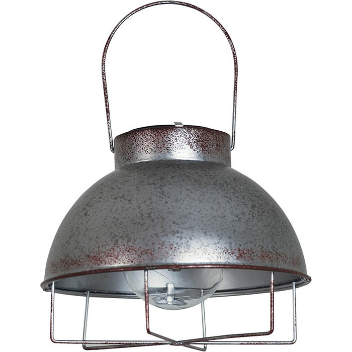 Rustic Solar Powered Hanging Lantern with On