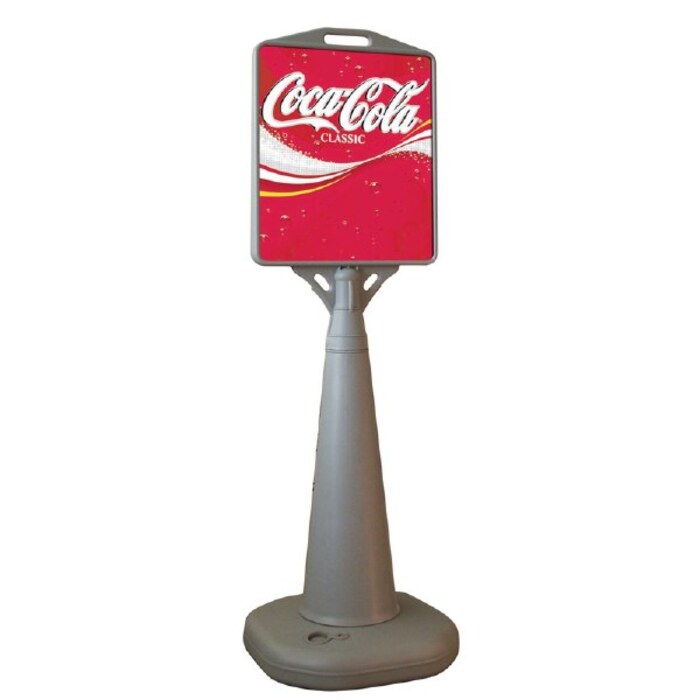 Pyramid Sign with Water Base