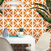 Geometric Breeze Wallpaper Tangerine Dream Orange