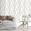 Armando Herringbone Geometric Wallpaper White
