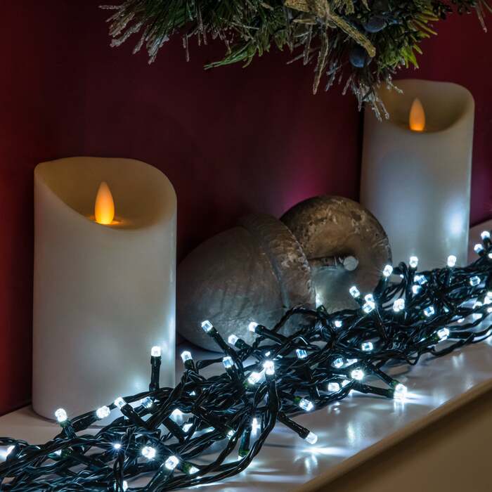 White LED Multi-Function Christmas String Lights - 120, 240, 360, 480, 720, 720 LEDs