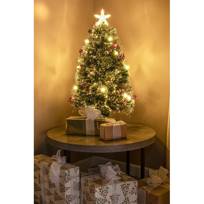 Green Fibre Optic Christmas Tree 3ft