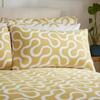 100% Cotton Scandi Swirl Reversible Ochre
