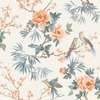 Amelie Chinoiserie Bird Wallpaper Orange