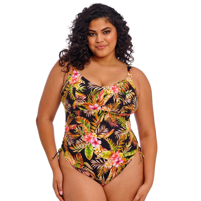 Elomi Tiger Valley Non Wired Swimsuit - Black - 36F/FF