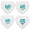 Exerz 20cm Heart Shape Stretched Canvas 4 Pack