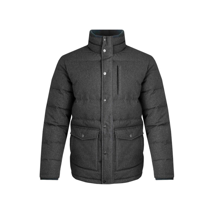 Weird Fish Charlestown Houndstooth Puffer Jacket Anthracite S