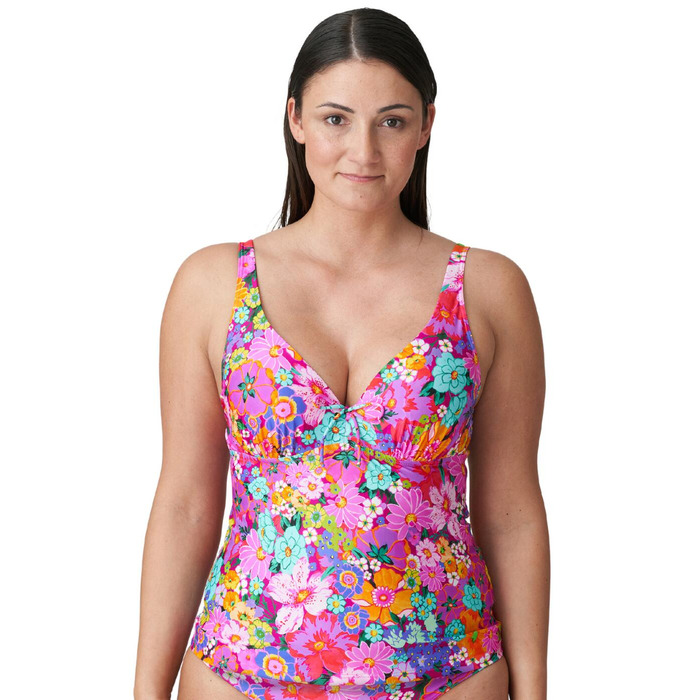 Prima Donna Swim Najac Half Padded Plunge Tankini Top - Floral Explosion - 34F