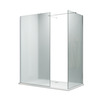 ELEGANT 1500X800mm Frosted Chrome Fittings Glass Easy Clean Walk