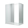 ELEGANT 1200X800mm Frosted Chrome Fittings Glass Easy Clean Walk