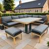Bracken Outdoors Santiago Corner Sofa Set with Height Adjustable Rectangular Table, End of March 2026
