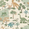 Dino Zoo Wallpaper Cream