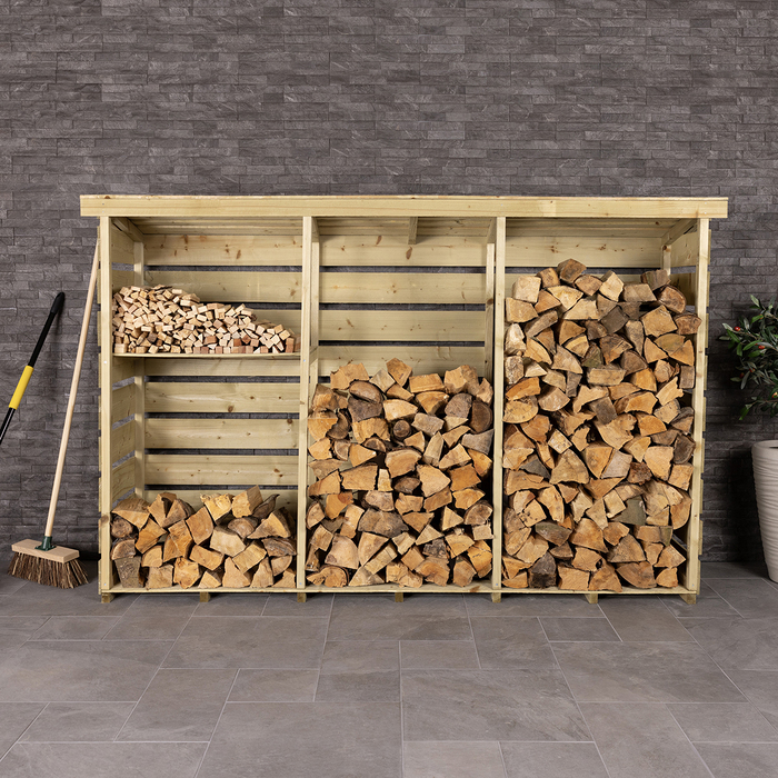 FSC® Mixed Wooden Triple Log Store