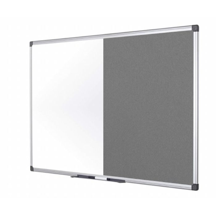 Bi-Office Combi Drywipe/Grey Felt Board 1800 x 1200mm