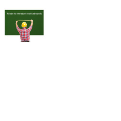 Made to Measure Felt Noticeboard Up to 600x900mm Green Fabric Unframed