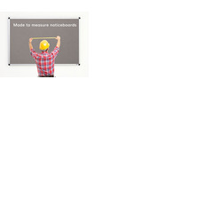 Made to Measure Felt Noticeboard Up to 600x900mm Grey Fabric Aluminium Frame