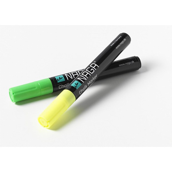 Naga Chalk Markers Green/Yellow 4. 5mm (Pack 2)