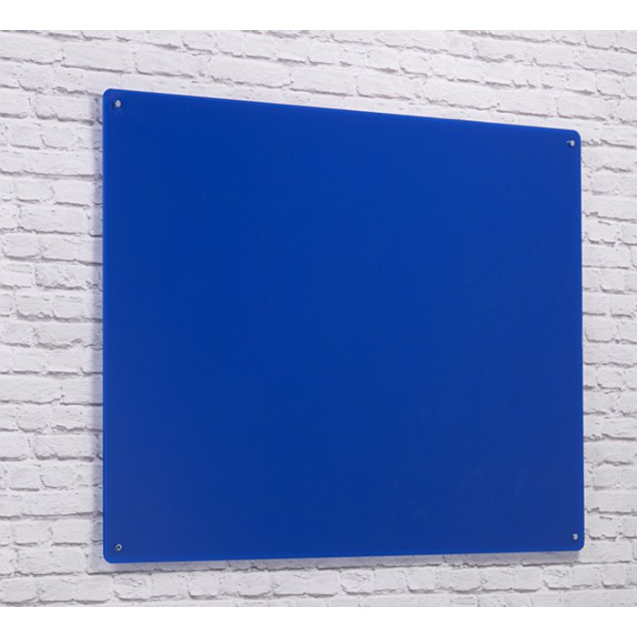 Wall Mounted Glass Board 1200 x 1200mm Blue