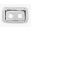Recessed Connector Plate for 2 X Neutrik Connectors Silver
