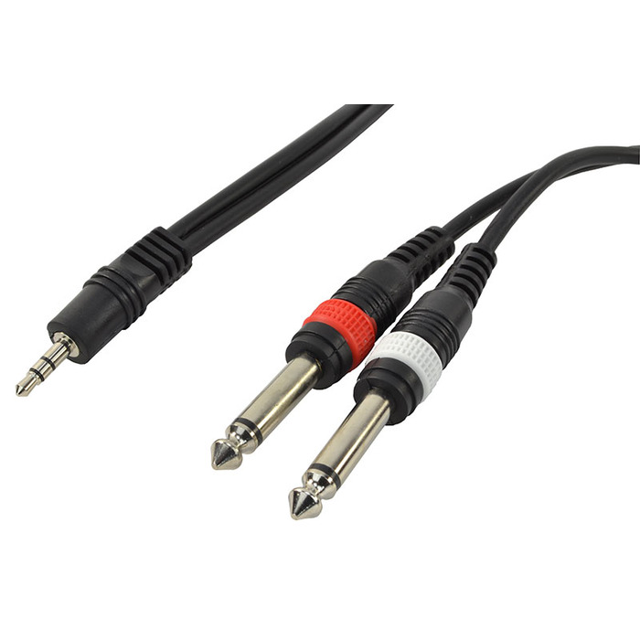 2 x 1/4" Jack (Mono) to 1 x 3. 5mm Stereo Jack Cable 1. 5m