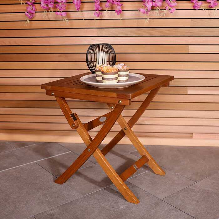 FSC® 100% Certified Wooden Square Foldable Table