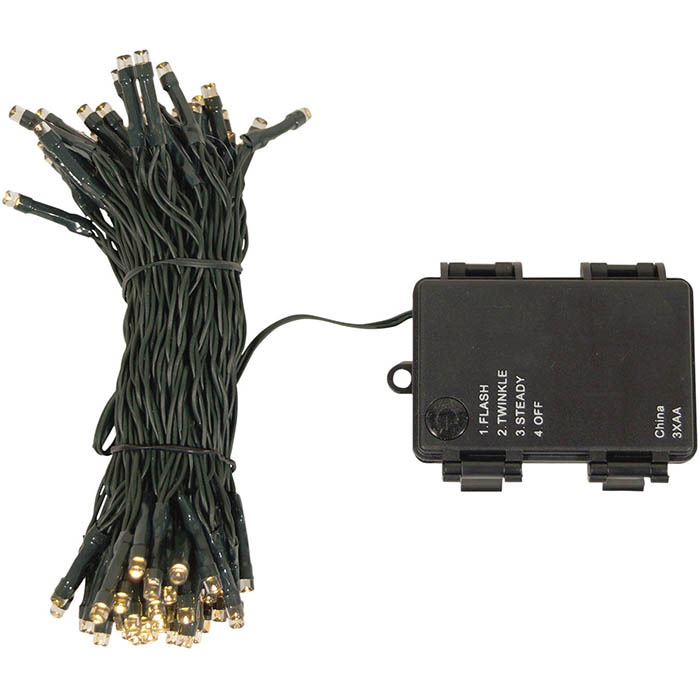 Battery Operated Indoor & Outdoor Warm White String Lights 10m