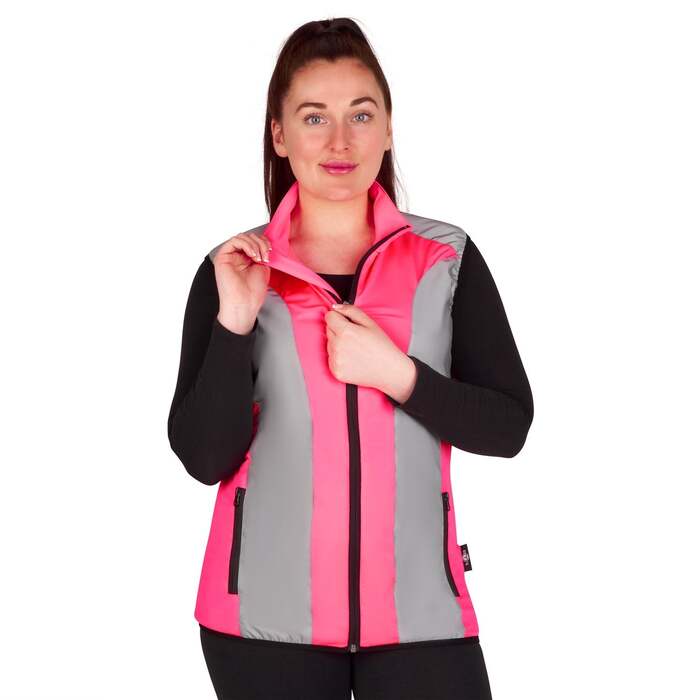 BTR Womens Reflective High Visibility Running & Cycling Vest SECONDS
