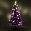 Green Fibre Optic Christmas Tree 2ft to 6ft with Warm White LED Xmas Lights, 3ft