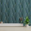 Armando Herringbone Geometric Wallpaper Teal