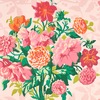 Harlequin X Sophie Robinson Dahlia Bunch Wallpaper Rose Quartz