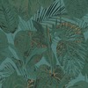 Famous Garden Tropical Leaves Vinyl Wallpaper Green