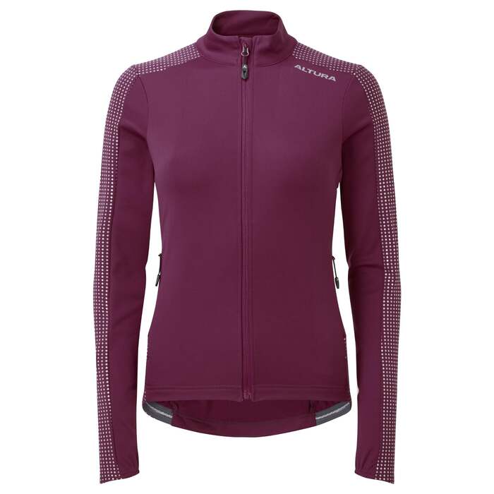Nightvision Women's Long Sleeve Jersey Dark Pink | Enhanced Reflectivity, Improved Visibility & Comfort | Ideal for Cold Weather Rides | 12 | Altura