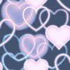 Neon Heart Wallpaper Navy