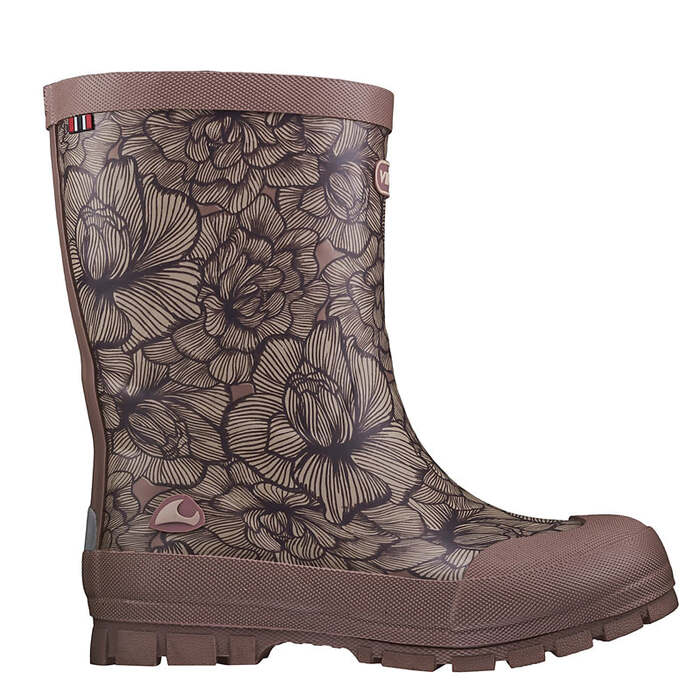 Viking Footwear Kids Jolly Thermo Print Rubber Boots - Dark Pink