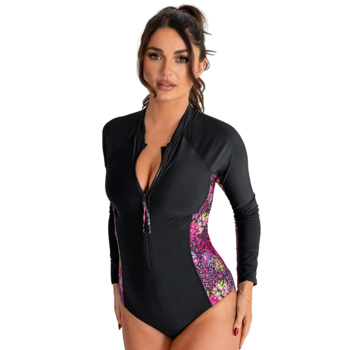 Pour Moi Energy Long Sleeved Zip Swimsuit
