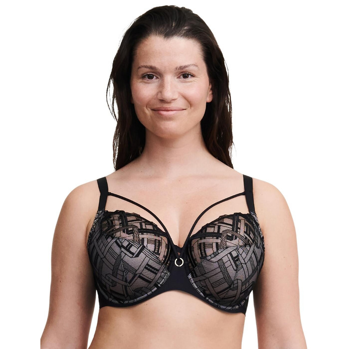 Chantelle Graphic Support Full Cup Bra - Black - 34DD