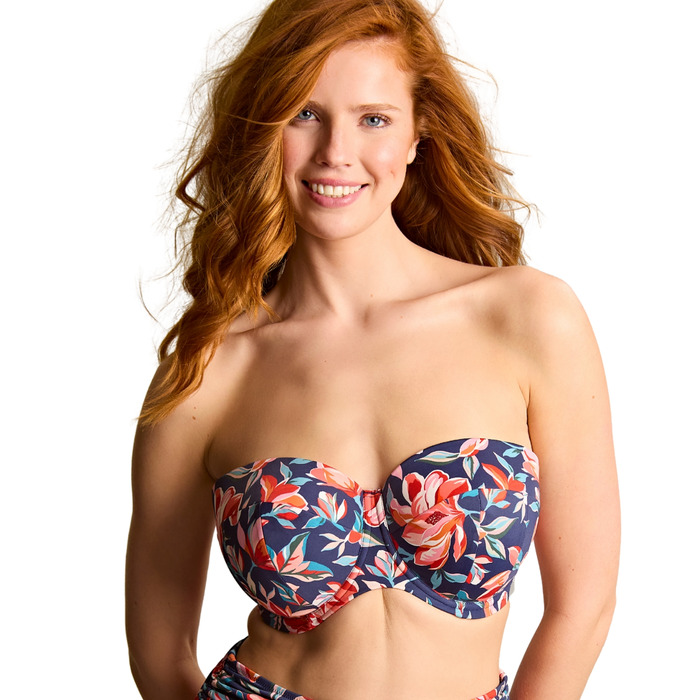 Panache Liliflora Ashley Bandeau Bikini Top - Lilflora Print - 30E