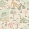 Dino Zoo Wallpaper Pink