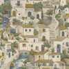 Italian Buildings Wallpaper Blue